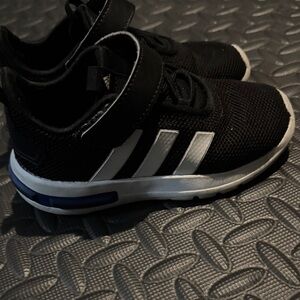 adidas Black Sneakers with White Stripes for Kids